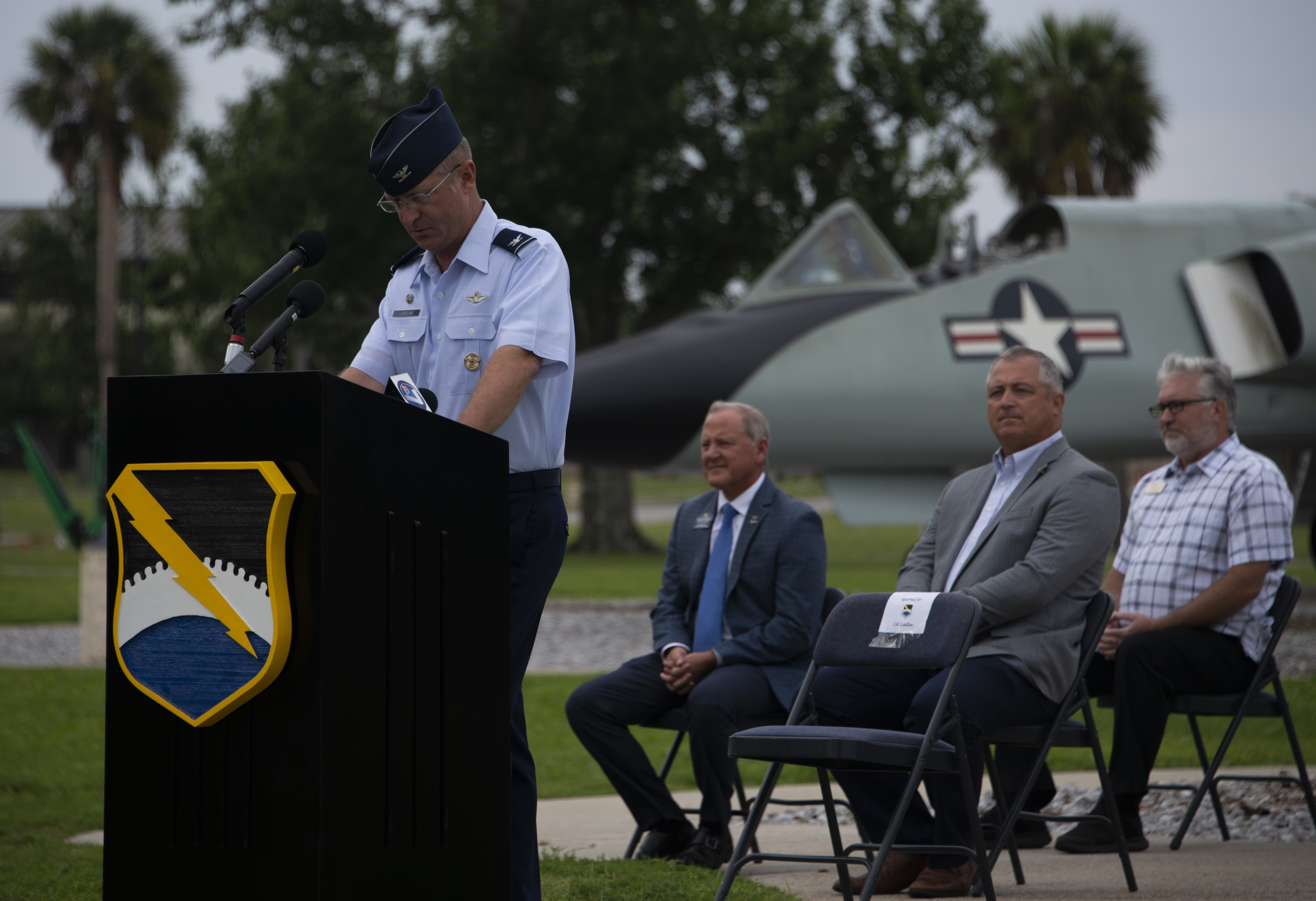 Leaders gather to recognize collaborations between Tyndall AFB and the surrounding community